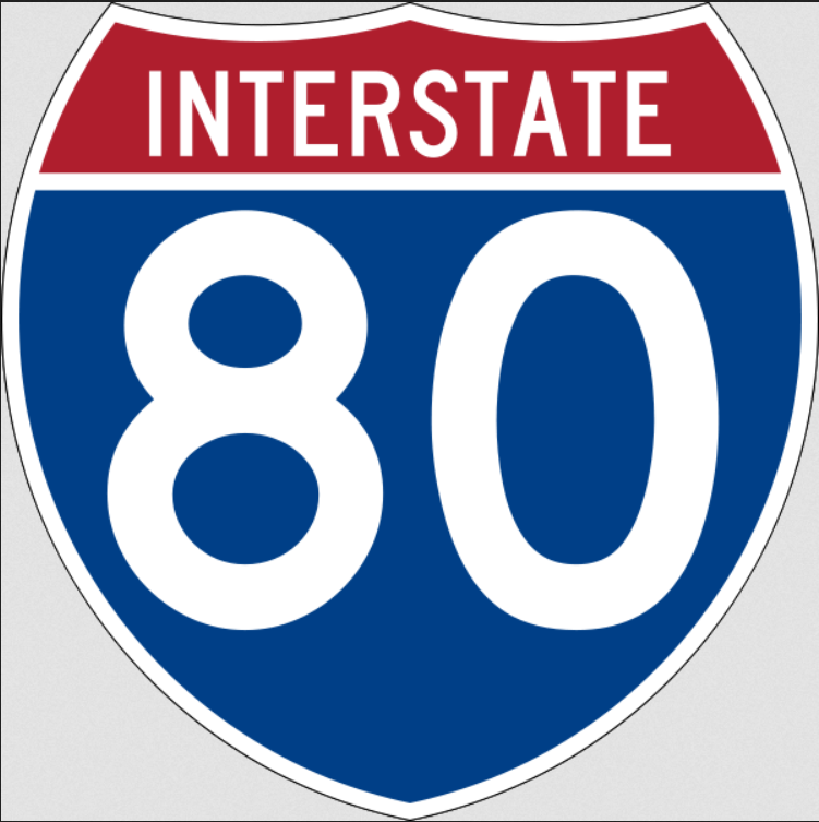 I-80 sign
